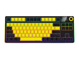 Lorgar KBP70TKLW vezeték nélküli gaming billentyűzet TKL mech RGB, sárga (LRG-KBP70TKLW-YL)